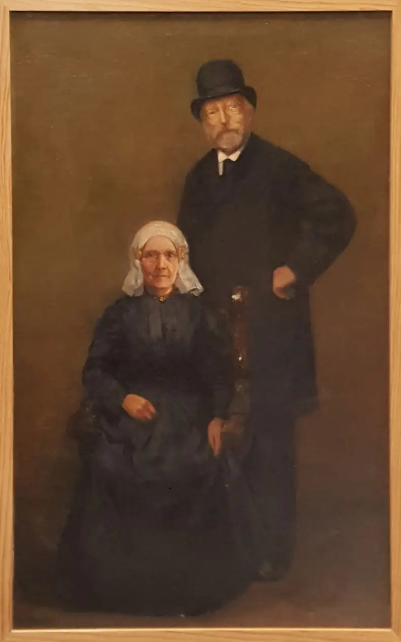 Porträtt av Egbert Kuipers (1828-1892) och Jantje Wiegersma (1828-...) - Piet Mondrian