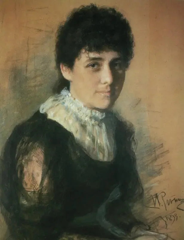 Porträtt av Elena Pavlovna Tarkhanova-Antokolskaya - Ilya Repin