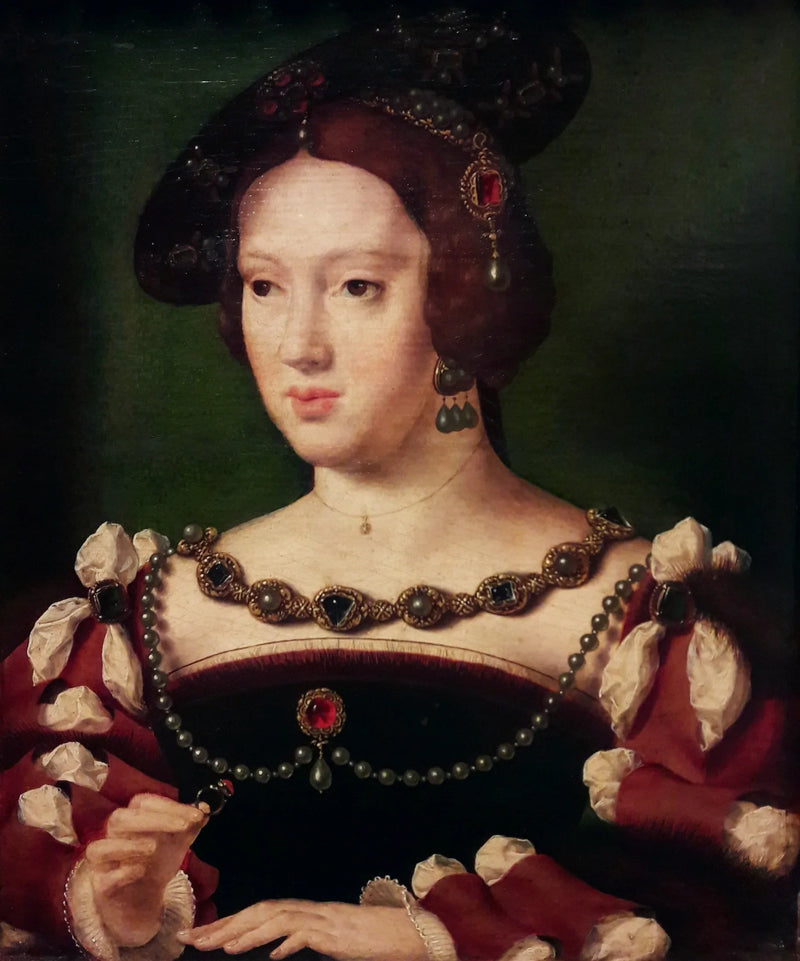 Porträtt av Éléonore av Österrike (1498-1558) - Joos van Cleve
