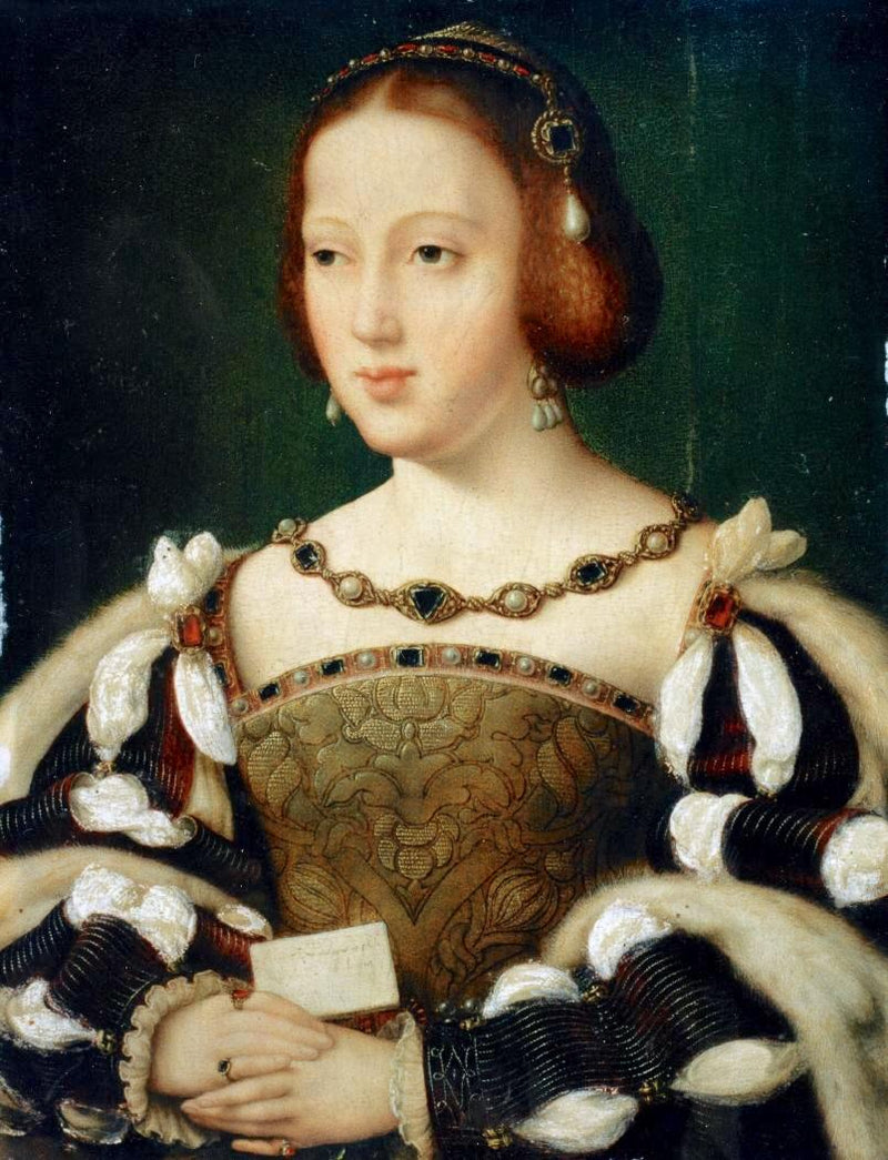 Porträtt av Éléonore, Frankrikes drottning - Joos van Cleve