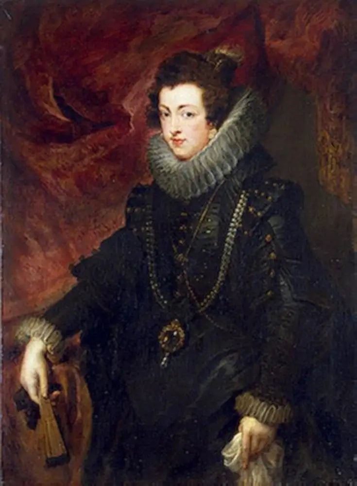 Porträtt av Elisabeth av Bourbon, drottning av Spanien - Peter Paul Rubens