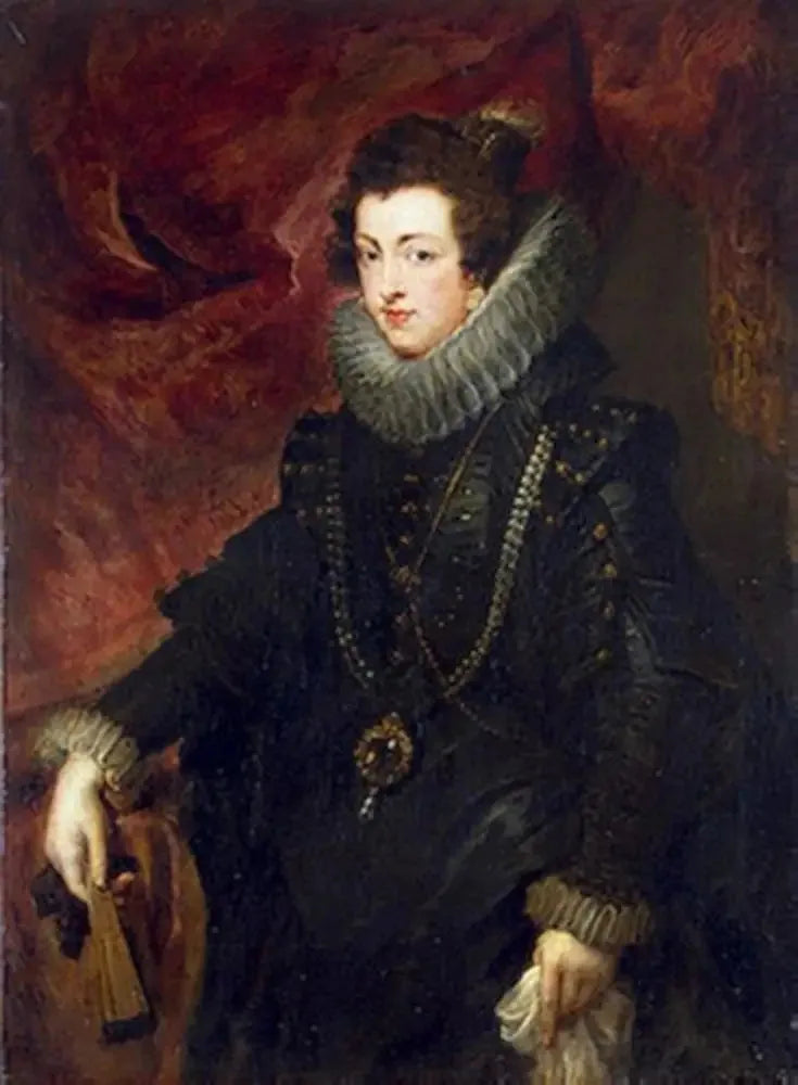 Porträtt av Elisabeth av Bourbon, drottning av Spanien - Peter Paul Rubens