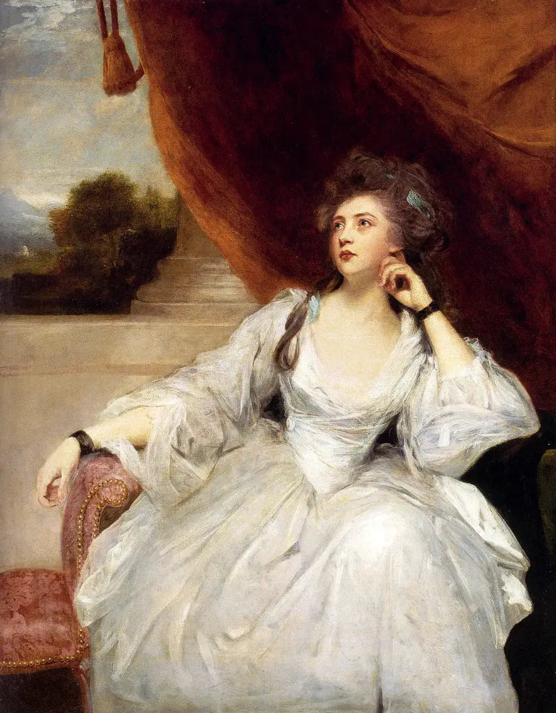 Porträtt av Elizabeth Falconer, fru Stanhope, som en form av kontemplation - Joshua Reynolds