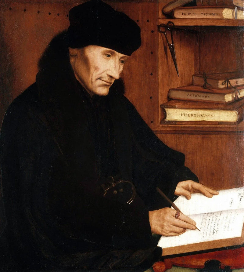 Porträtt av Erasmus av Rotterdam (1466–1536) - Quentin Metsys