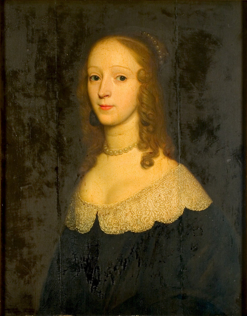 Helena van Hoecklum-porträtt med Spaansweerd (-1650) - Gerrit van Honthorst