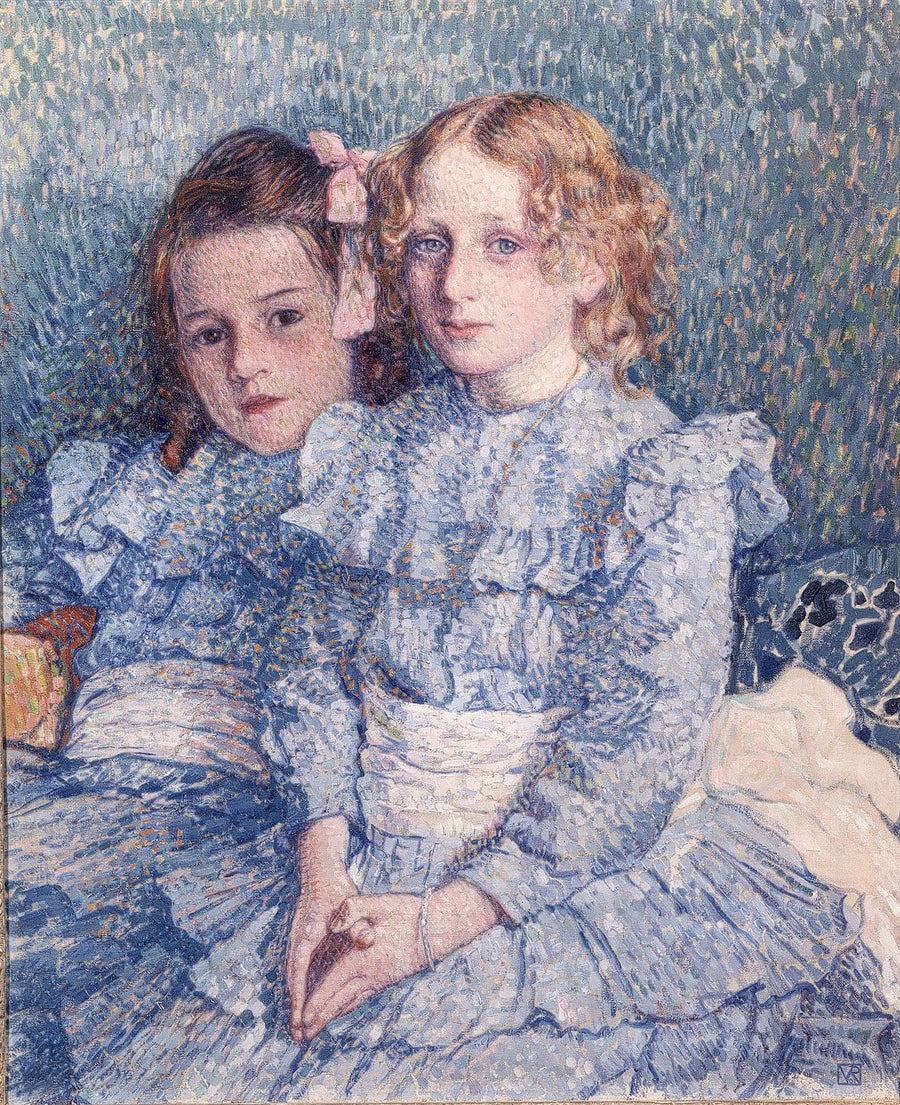 Porträtt av Hélène och Michètte Guinotte - Théodore van Rysselberghe
