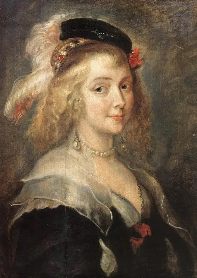 Porträtt av Hélène Fourment - Peter Paul Rubens