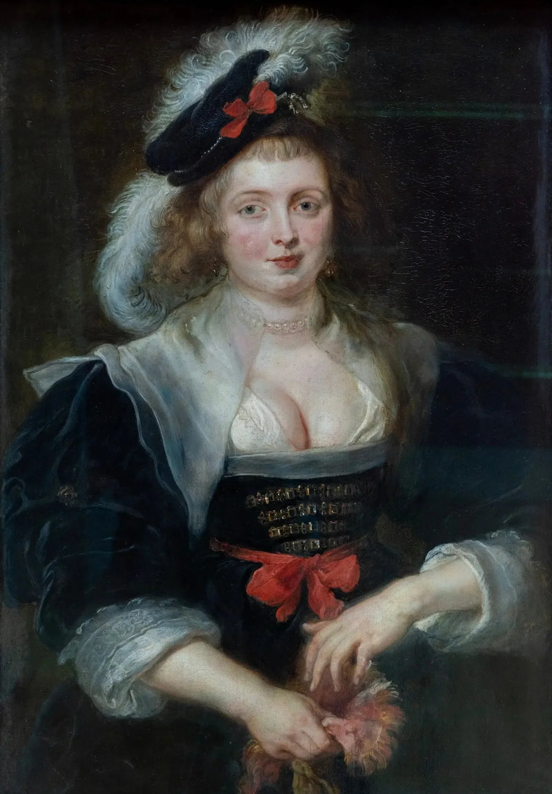 Porträtt av Hélène Fourment - Peter Paul Rubens