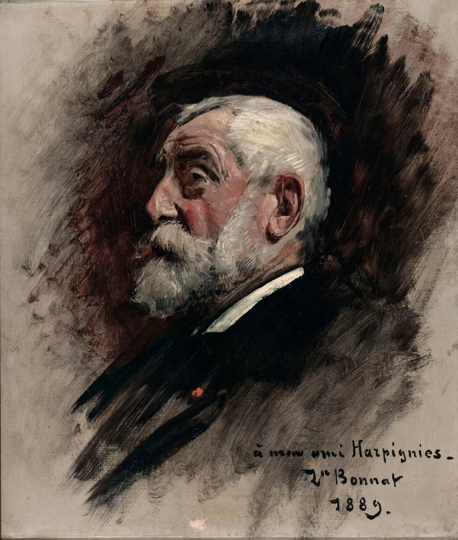 Porträtt av Henri Harpignies - Léon Bonnat