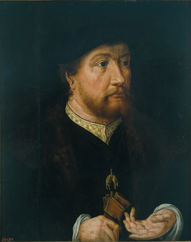 Porträtt av Henri III, Nassau-count - Jan Gossaert