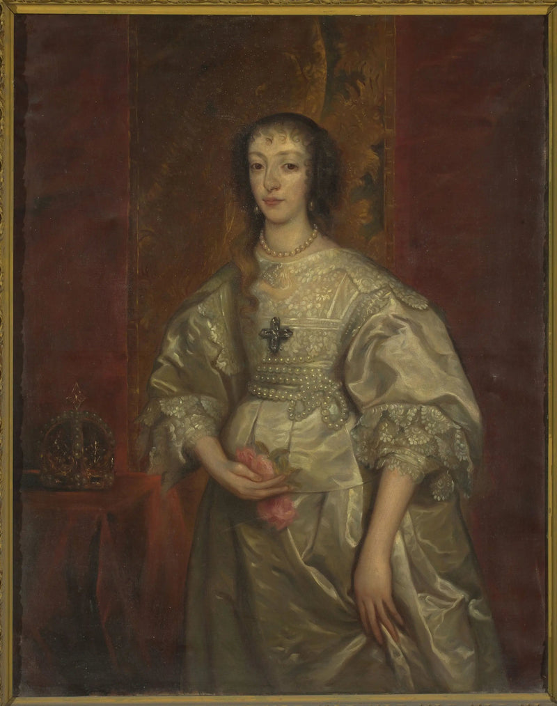 Porträtt av Henriette Marie (1609-1699), drottning av England - Antoine van Dyck