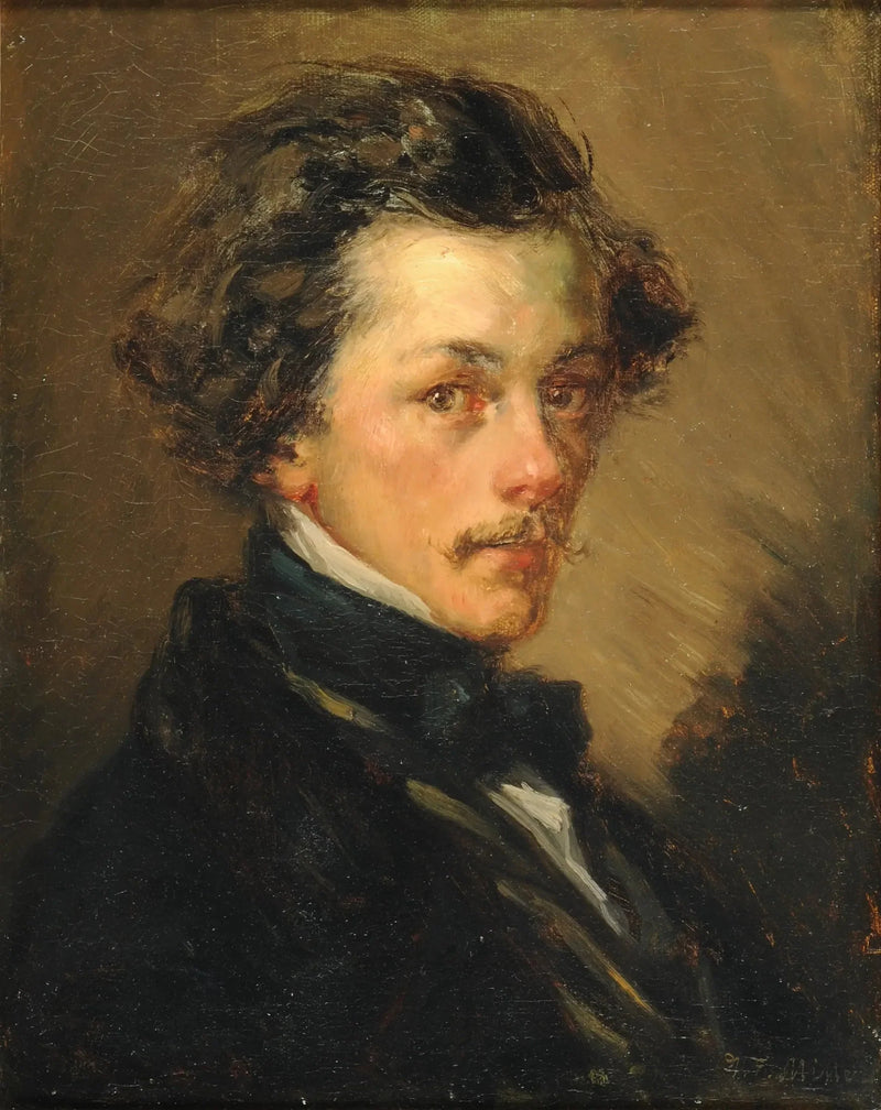 Porträtt av anonym man - Jean-François Millet