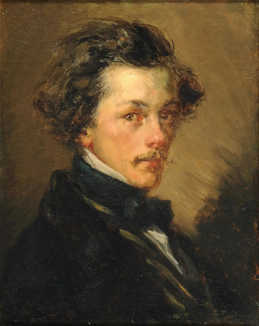 Porträtt av anonym man - Jean-François Millet