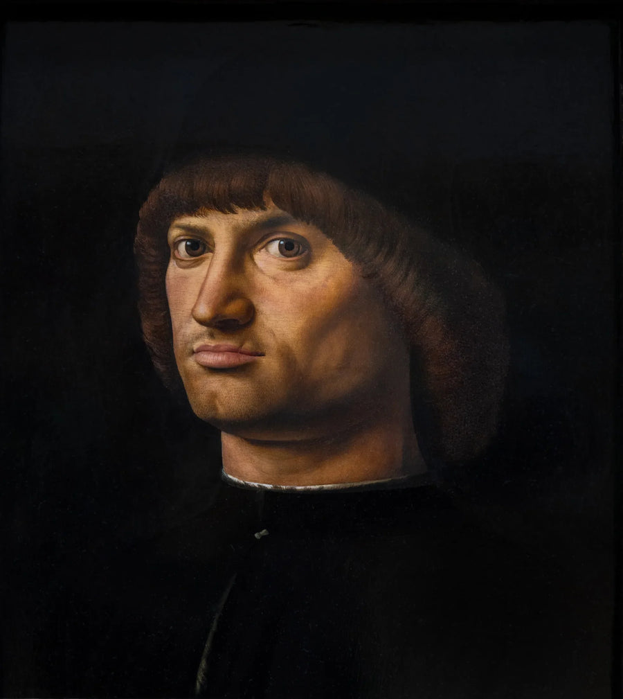 Porträtt av man, kallad condottiere - Antonello de Messina