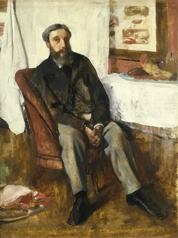 Porträtt av man - Edgar Degas