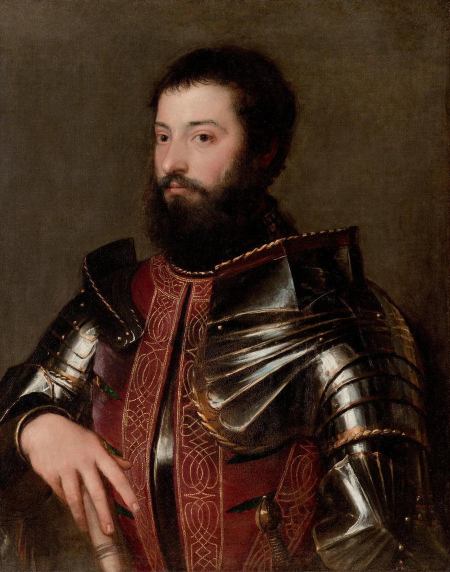 Porträtt av en man i rustning - Titian