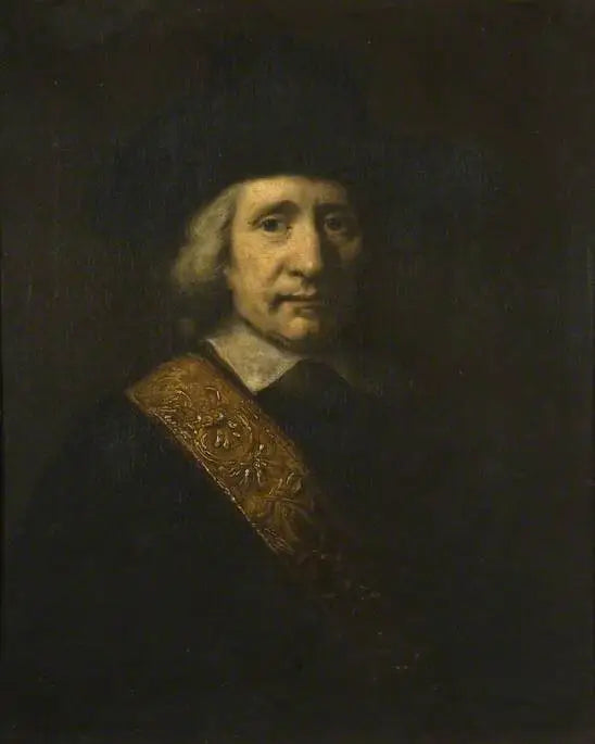 Porträtt av man (Standarbärare, Floris Soop, 1604–1657) - Rembrandt
