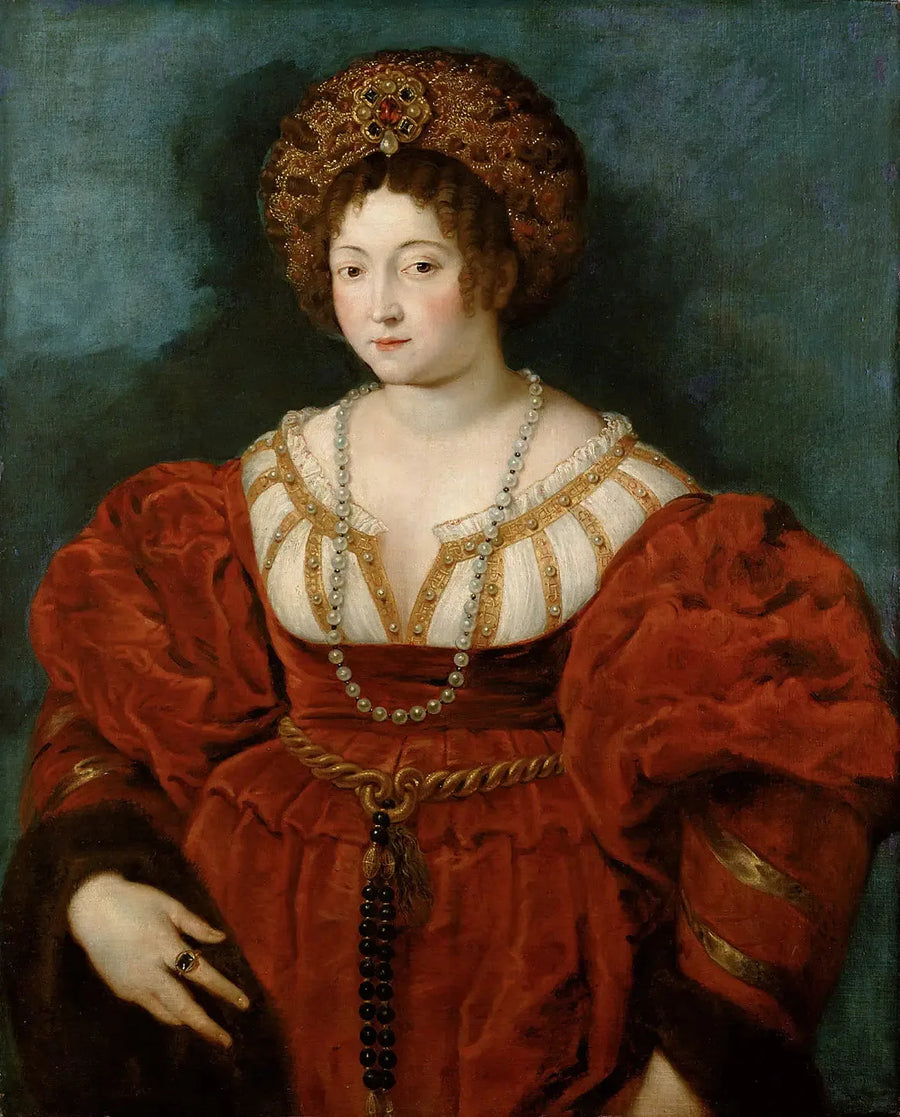 Porträtt av Isabelle d'Este - Peter Paul Rubens
