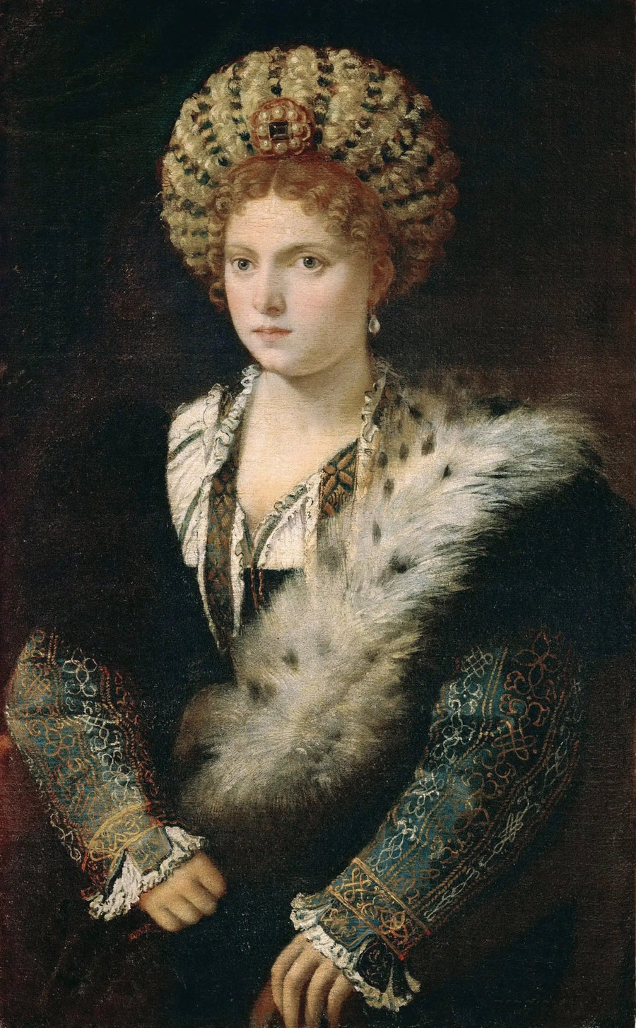 Porträtt av Isabelle d'Este - Titian