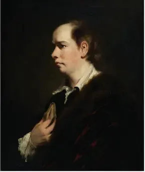 Porträtt av Oliver Goldsmith (1728-1774), dramatiker och författare - Joshua Reynolds