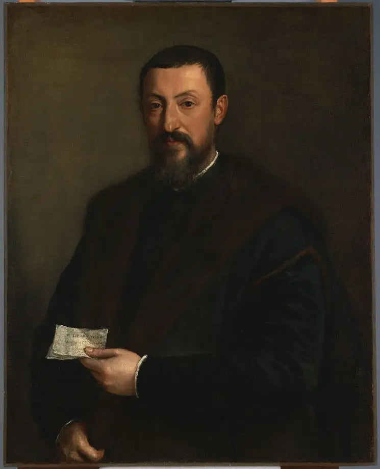 Porträtt av en vän till Titian, Marco Mantova Benevides - Titian