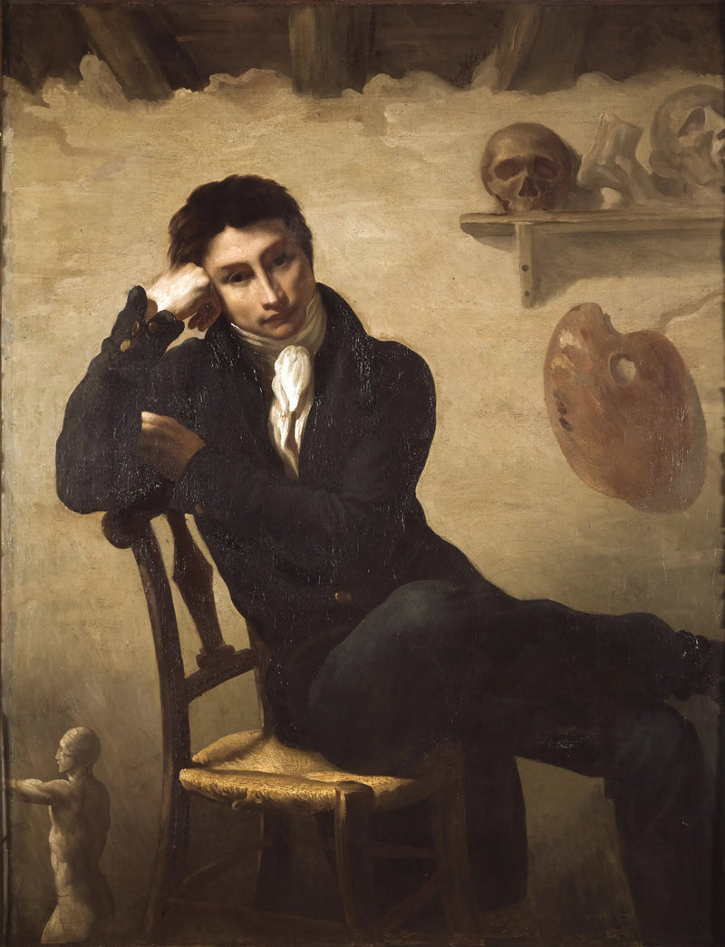 Porträtt av en konstnär i hans ateljé - Théodore Géricault