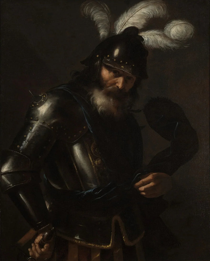 Porträtt av en riddare i rustning - Mattia Preti