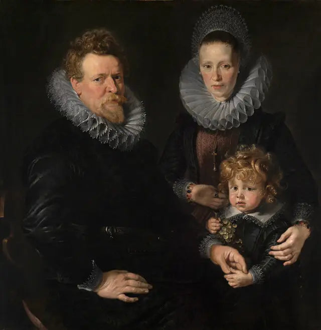 Porträtt av ett gift par med ett barn - Peter Paul Rubens