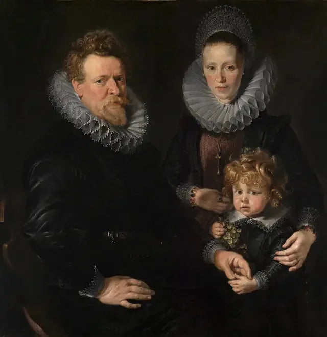 Porträtt av ett gift par med ett barn - Peter Paul Rubens