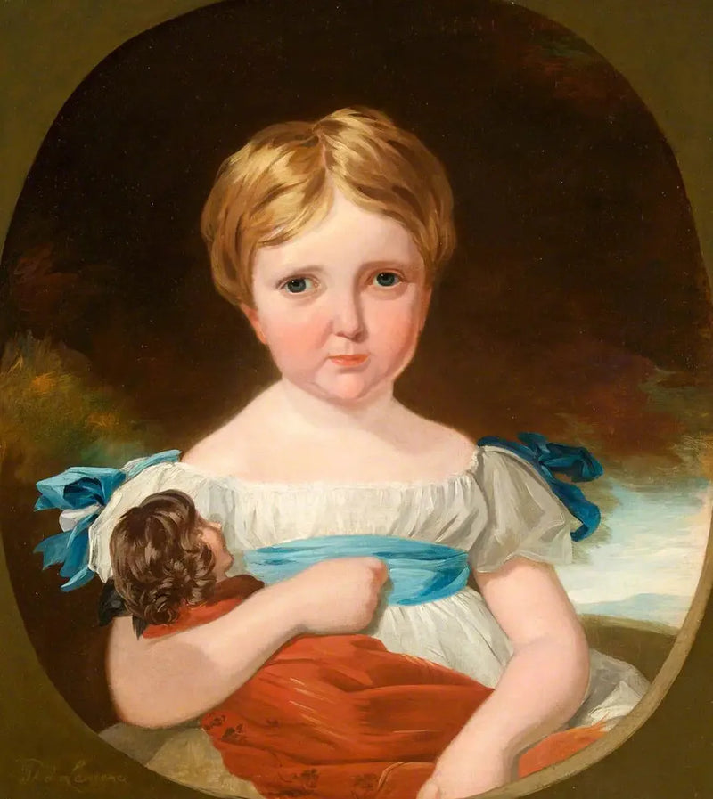 Porträtt av ett barn med en docka - Thomas Lawrence