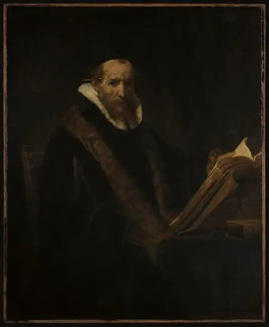 Porträtt av en lärd vid sitt skrivbord (tidigare kallad Lipse) - Rembrandt