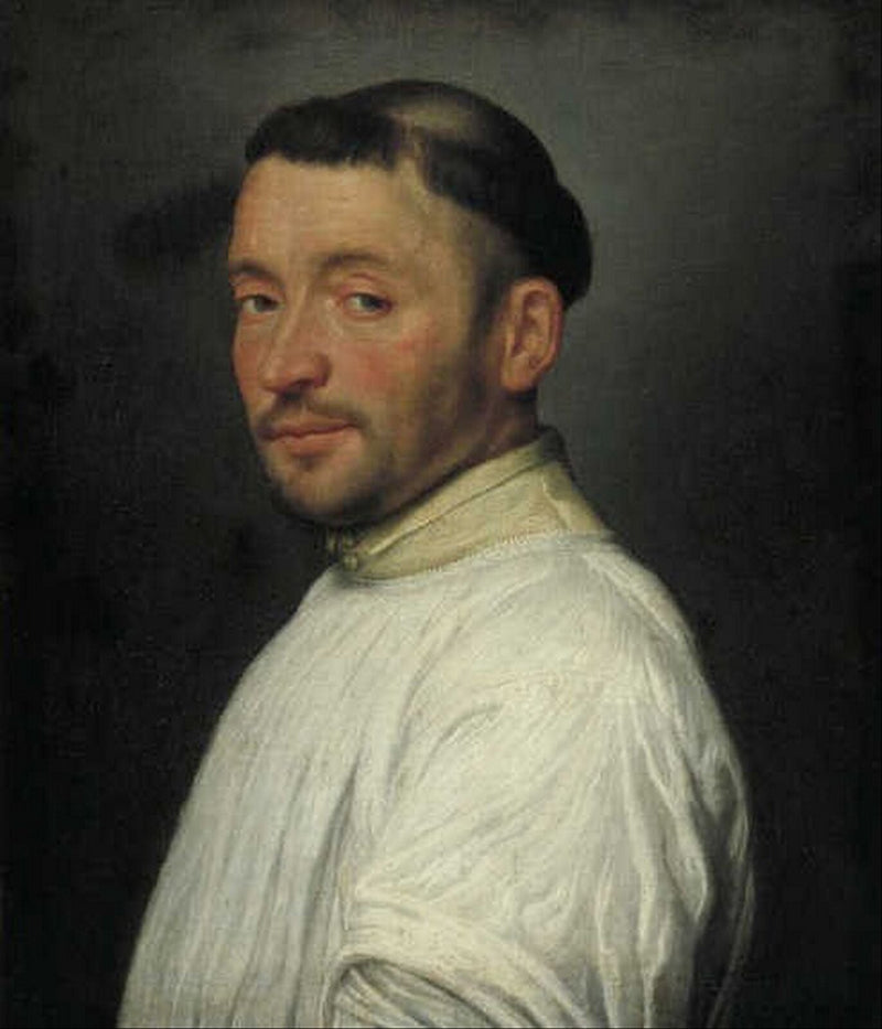 Porträtt av en Camaldulense-bror - Giovanni Battista Moroni