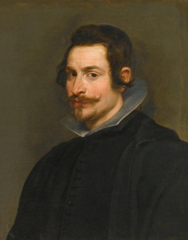 Porträtt av en gentleman, halvfigur, klädd i svart - Peter Paul Rubens