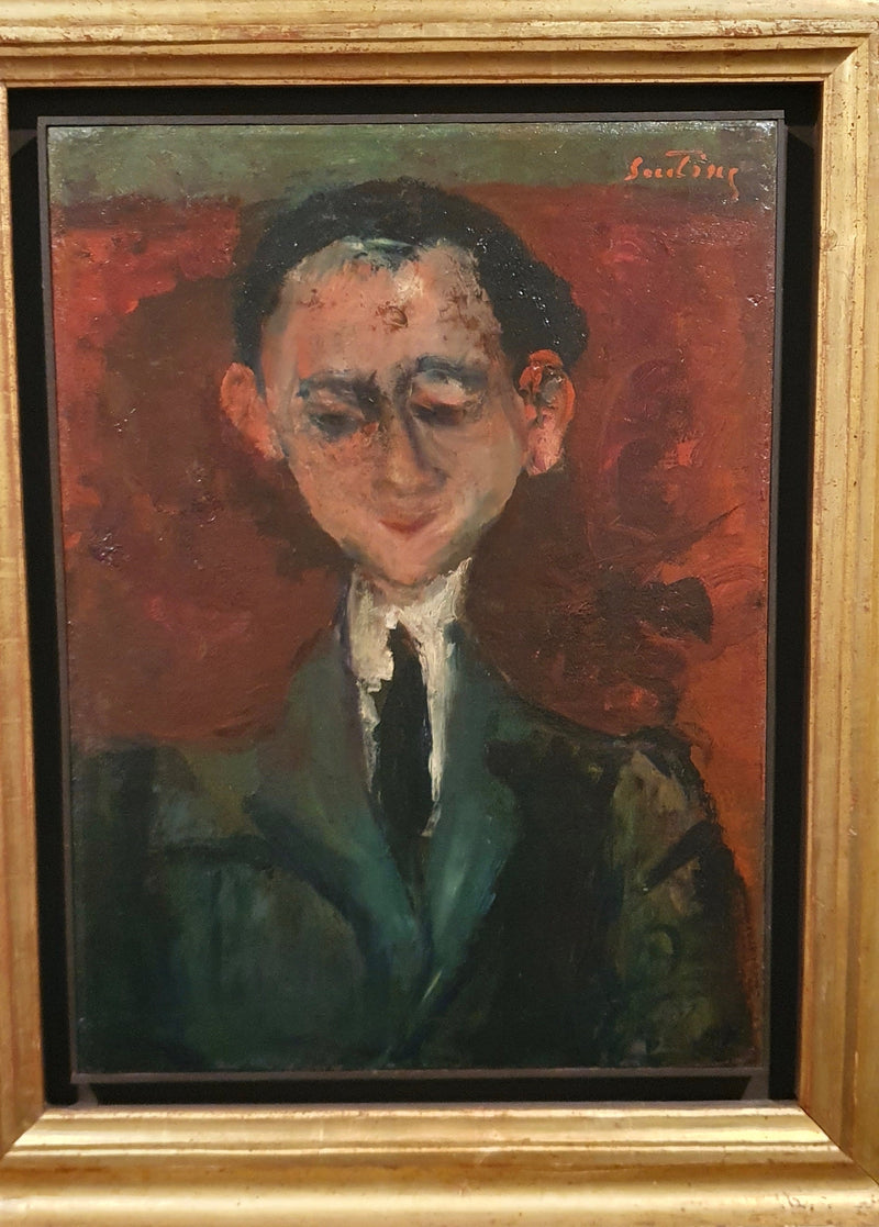 Porträtt av en man med svart slips - Chaim Soutine
