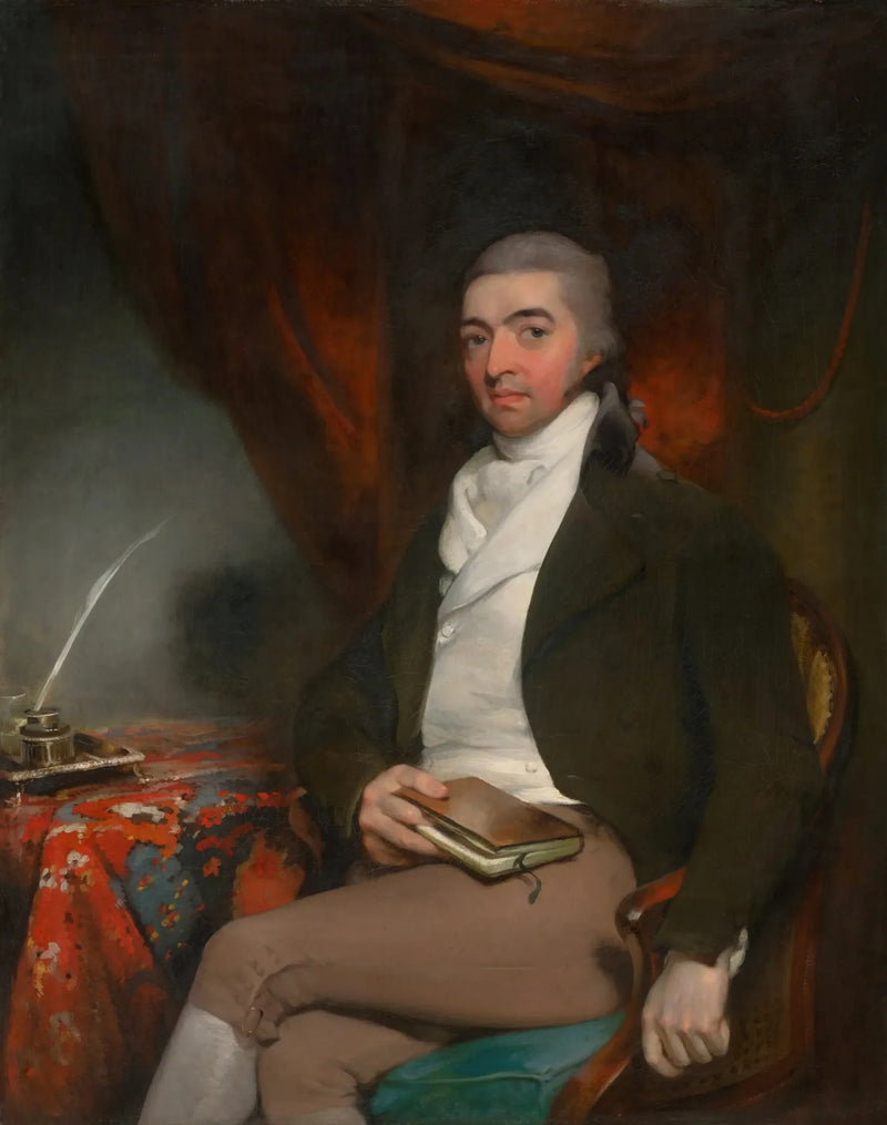 Porträtt av en man som sitter med en bok - Thomas Lawrence