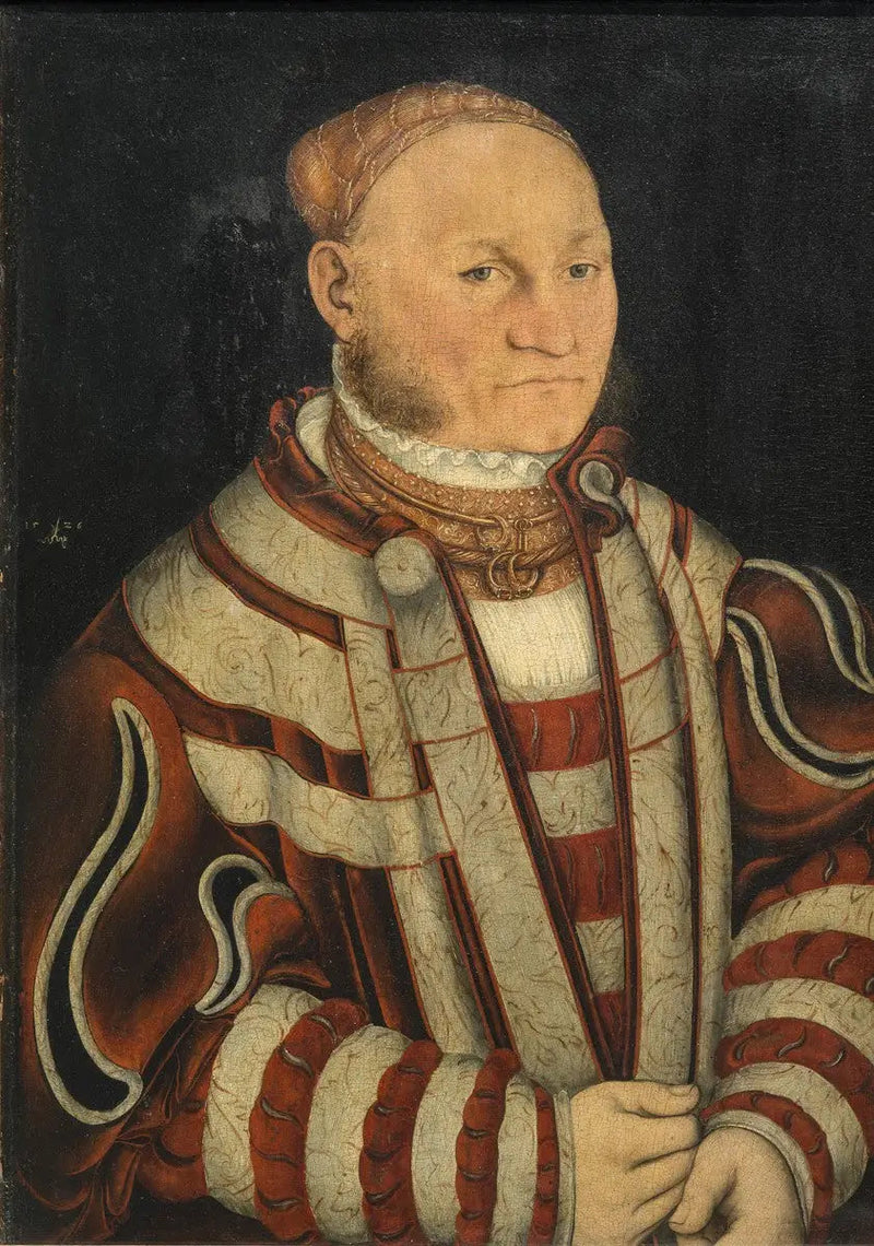 Porträtt av en man med röda mustascher - Lucas Cranach den äldre