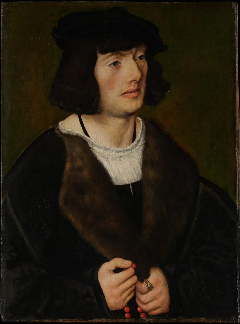 Porträtt av en man med ett rosenkrans - Lucas Cranach den äldre