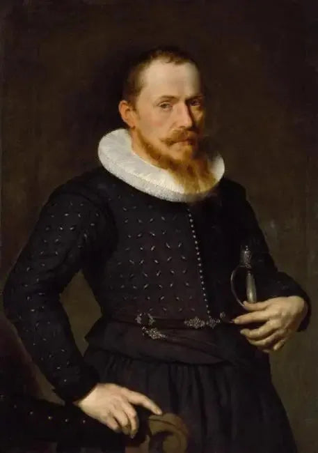 Porträtt av en man med ett svärd - Peter Paul Rubens