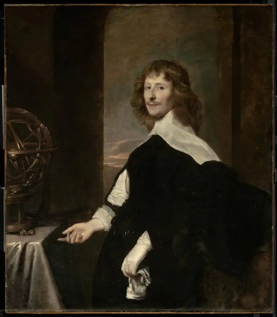 Porträtt av en man med en armillär sfär - Antoine van Dyck