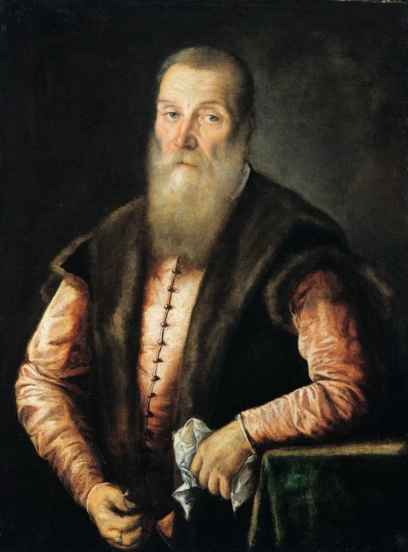 Porträtt av en skäggig man - Titian