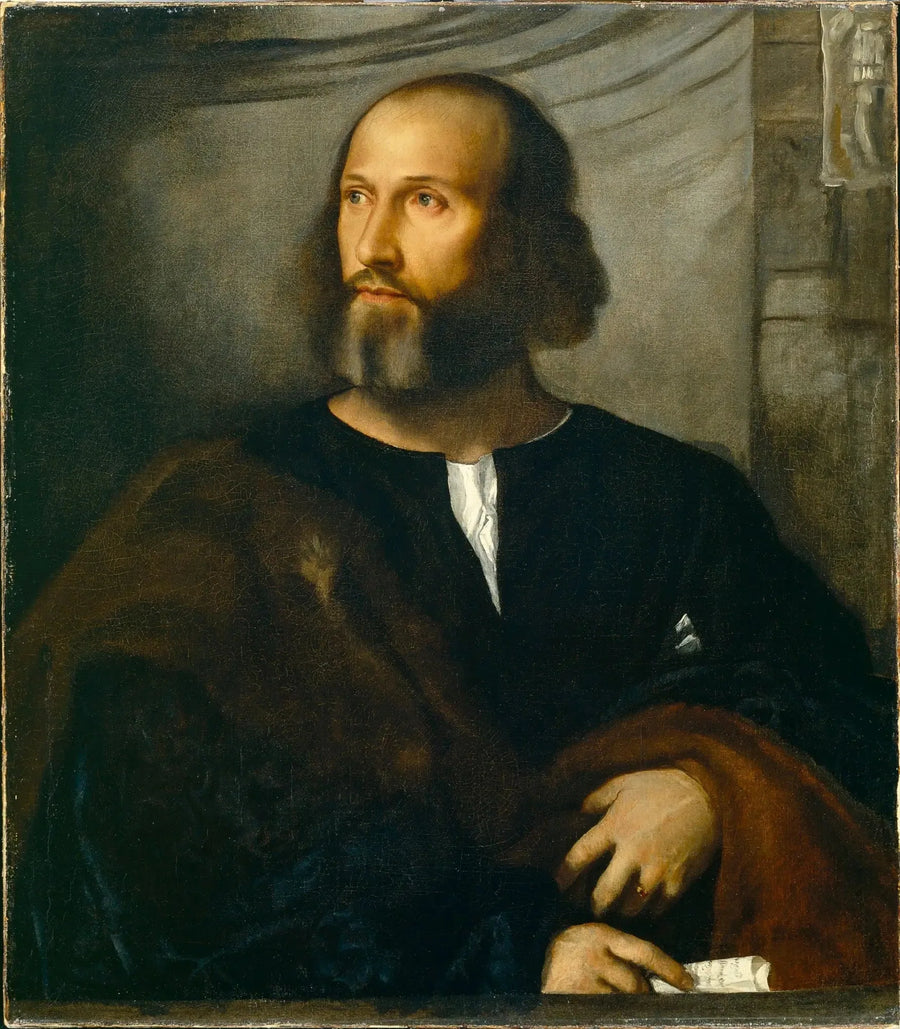 Porträtt av en skäggig man - Titian