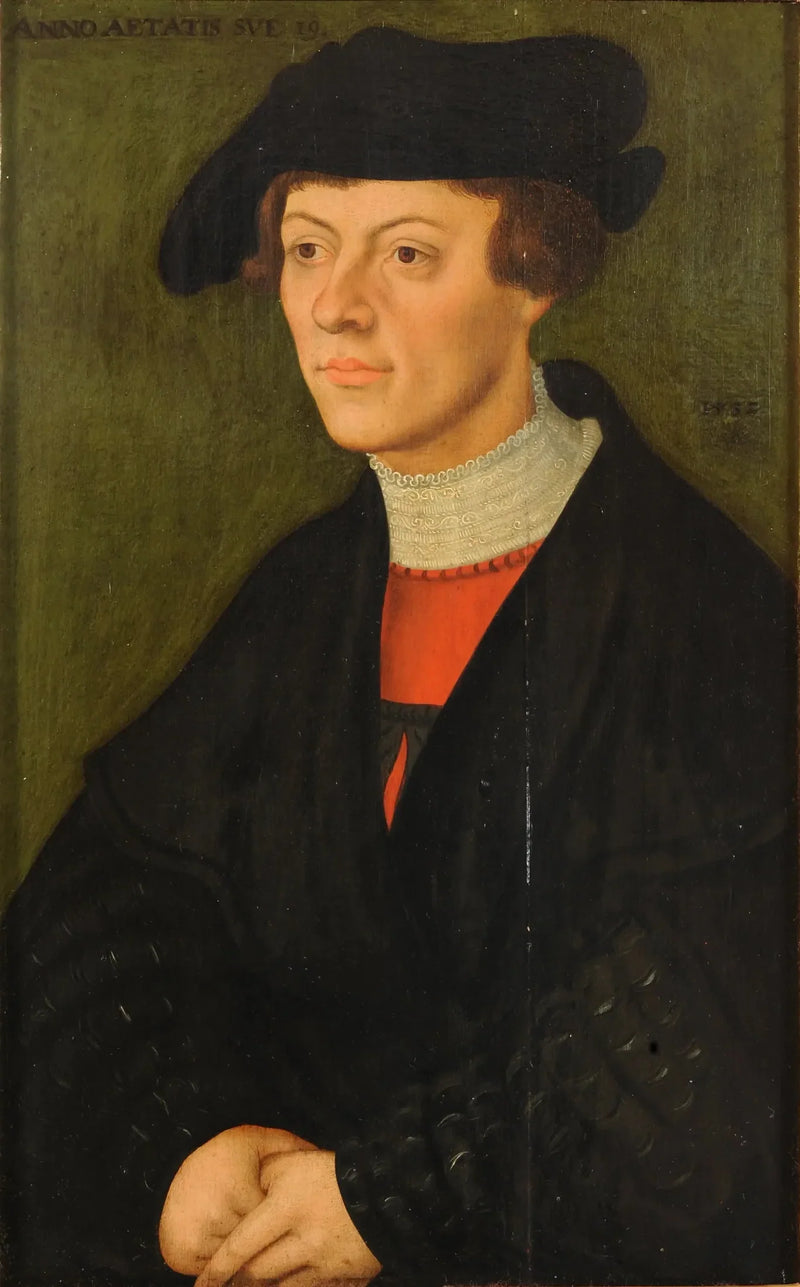 Porträtt av en 19-årig man - Lucas Cranach den äldre