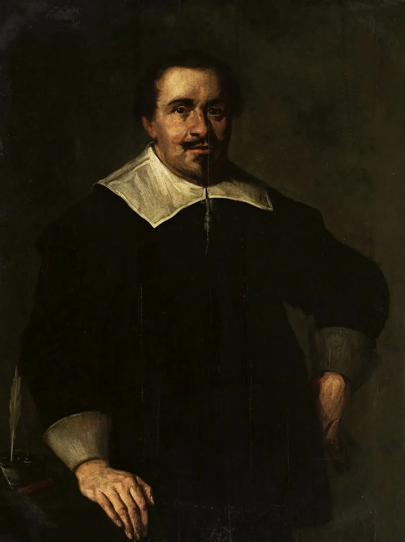 Porträtt av en 39-årig man med bläckhorn - Frans Hals