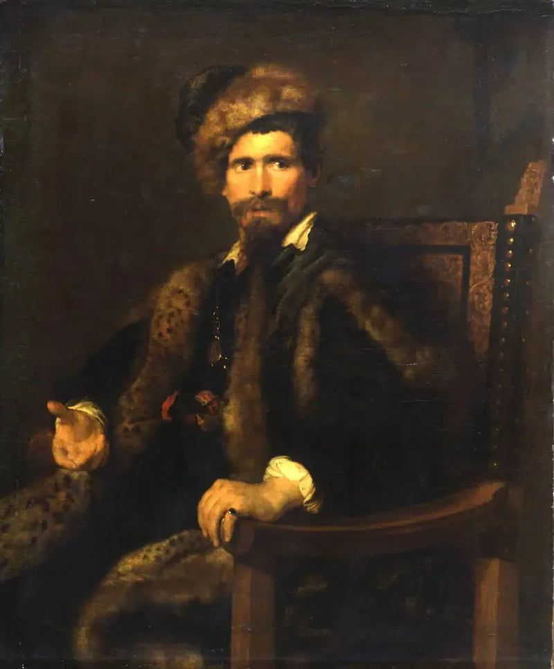 Porträtt av en man i päls - Antoine van Dyck