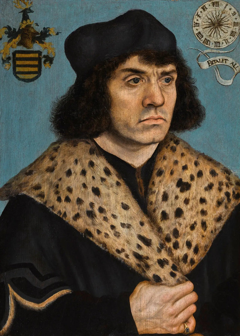 Porträtt av en okänd man med en pälskrage med fläckar - Lucas Cranach den äldre