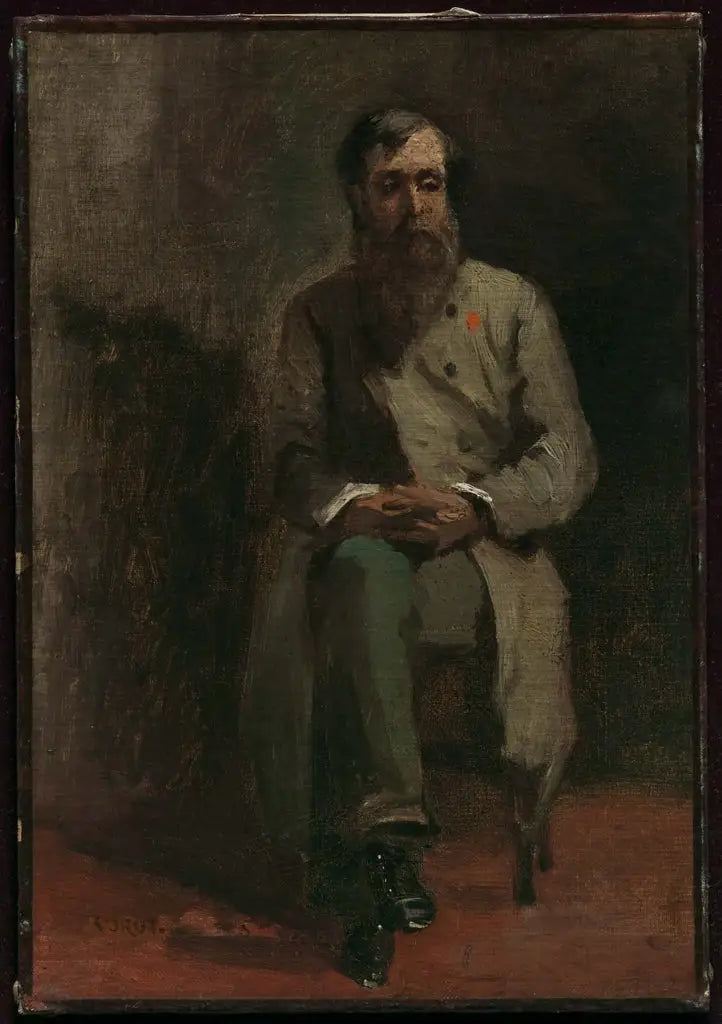Porträtt av en man - Jean-Baptiste Camille Corot