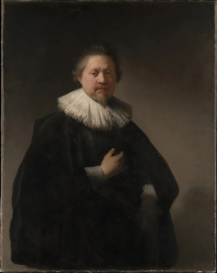 Porträtt av en man, troligen en medlem av familjen Van Beresteyn - Rembrandt