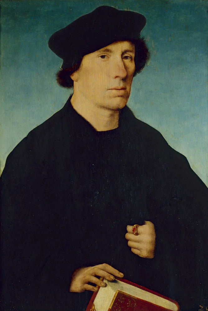 Porträtt av en beardless man - Joos van Cleve