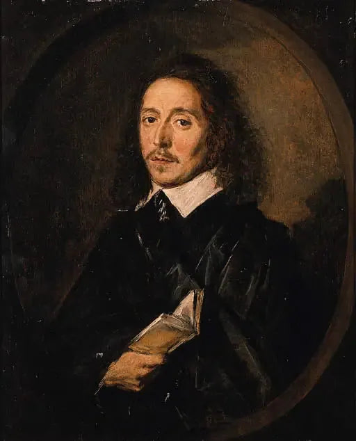 Porträtt av en man som håller en öppen bok - Frans Hals