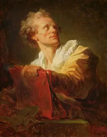 Porträtt av en ung konstnär - Jean-Honoré Fragonard